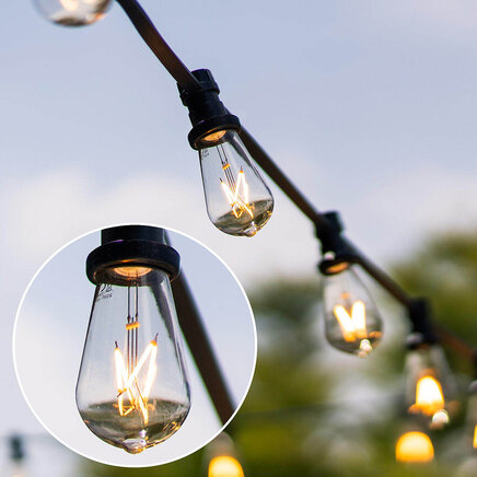 E27 LED-edisonpære, filament - 3,5 watt / 2200K el. 2700K / Ø60 / dæmpbar