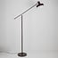 Gulvlampe Tom med justerbar arm - kaffebrun