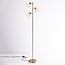 Gulvlampe Pieta, 3 lyskilder med amber glas - justerbar