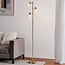 Gulvlampe Pieta, 3 lyskilder med amber glas - justerbar