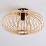 Bambus loftlampe Beyza - ovale buede lameller