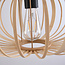 Bambus loftlampe Beyza - ovale buede lameller