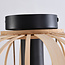 Bambus loftlampe Beyza - ovale buede lameller