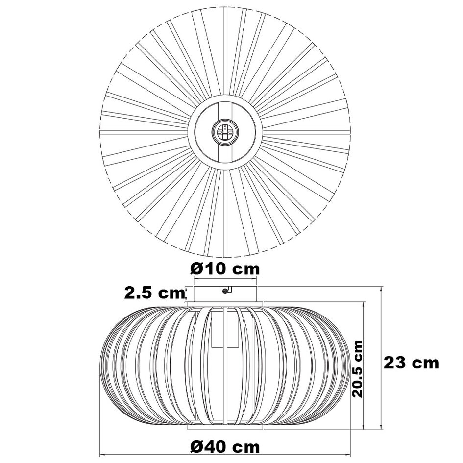 Bambus loftlampe - Beyza