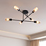 Loftslampe med 6 lyspunkter - Agios - sort/ravfarvet