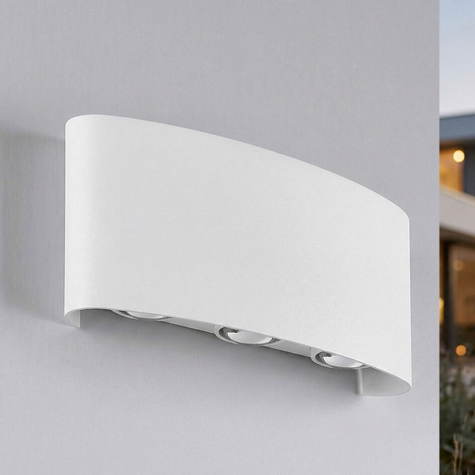 Udendørs designer LED-lampe, væghængt - Sena - hvid