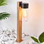 Stående udendørslampe Jairo i trælook