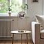 Bordlampe George - guld med røgfarvet glas