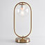Bordlampe George - guld med transparent glas