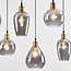 Langbordspendel med 7 lyspunkter - Vivienne - 'smoke' glas
