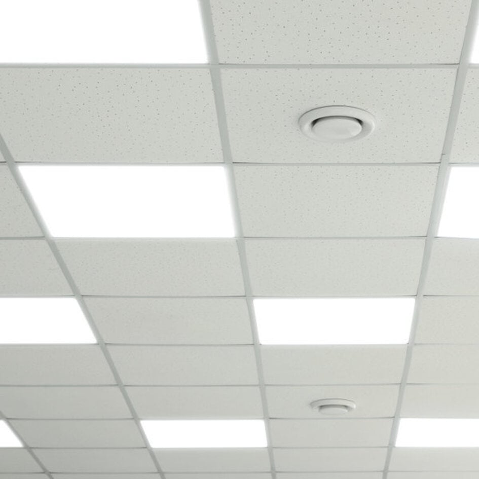 Sæt med 4 LED-paneler, 60 x 60 cm, UGR<22, 24 W, 3000 K med afstandsstykker