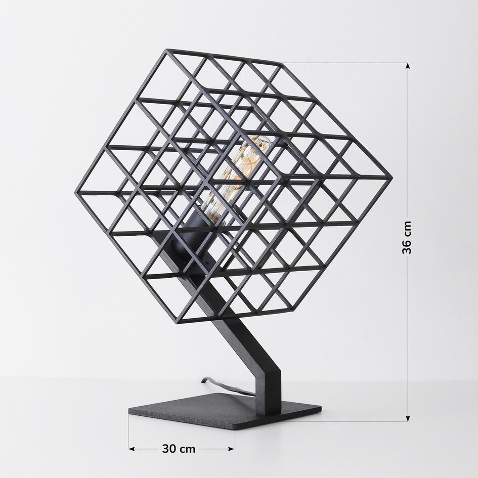 Dekorativ bordlampe - Piazza - sort