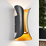 Designer up/downlight, udendørs - Else - sort/guld