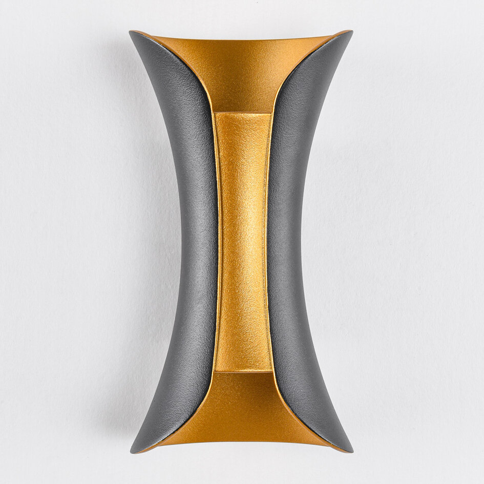 Designer up/downlight, udendørs - Else - sort/guld