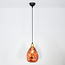 Design pendel Evan med bølget glas - rosaguld