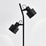 Gulvlampe William med 2 lyskilder i sort med justerbare spots
