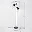 Gulvlampe William med 2 lyskilder i sort med justerbare spots