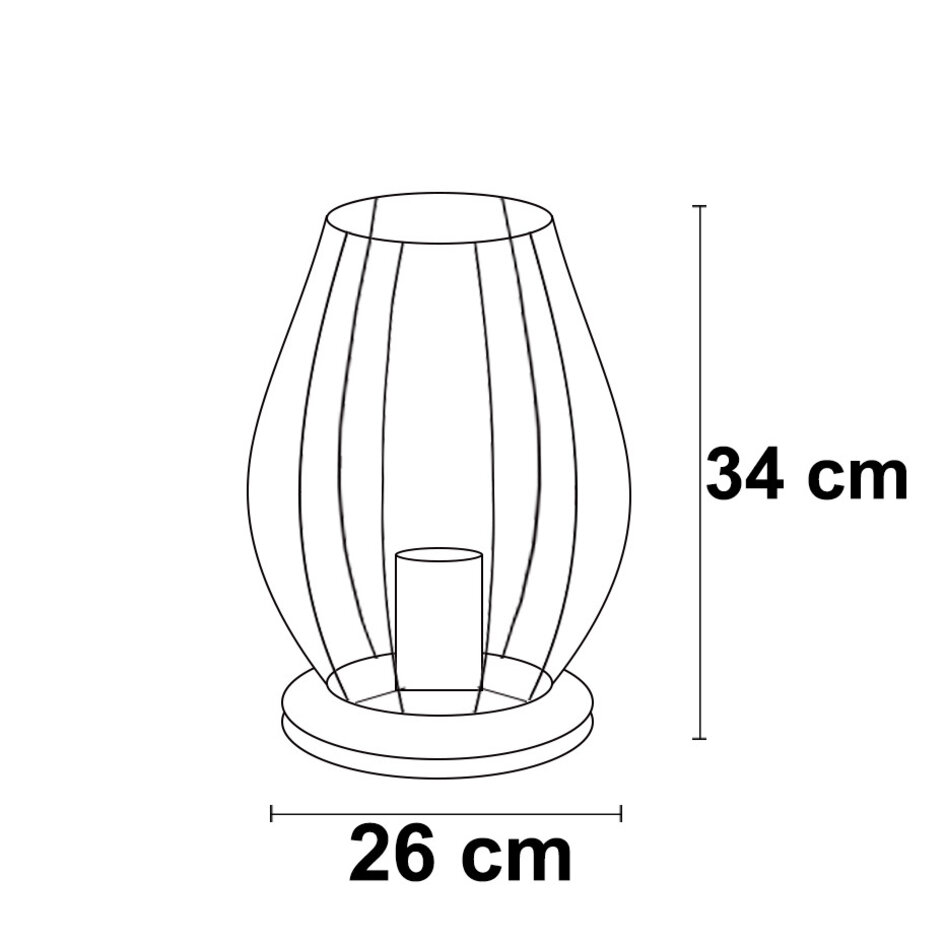 Boheme bordlampe, metal - Mae