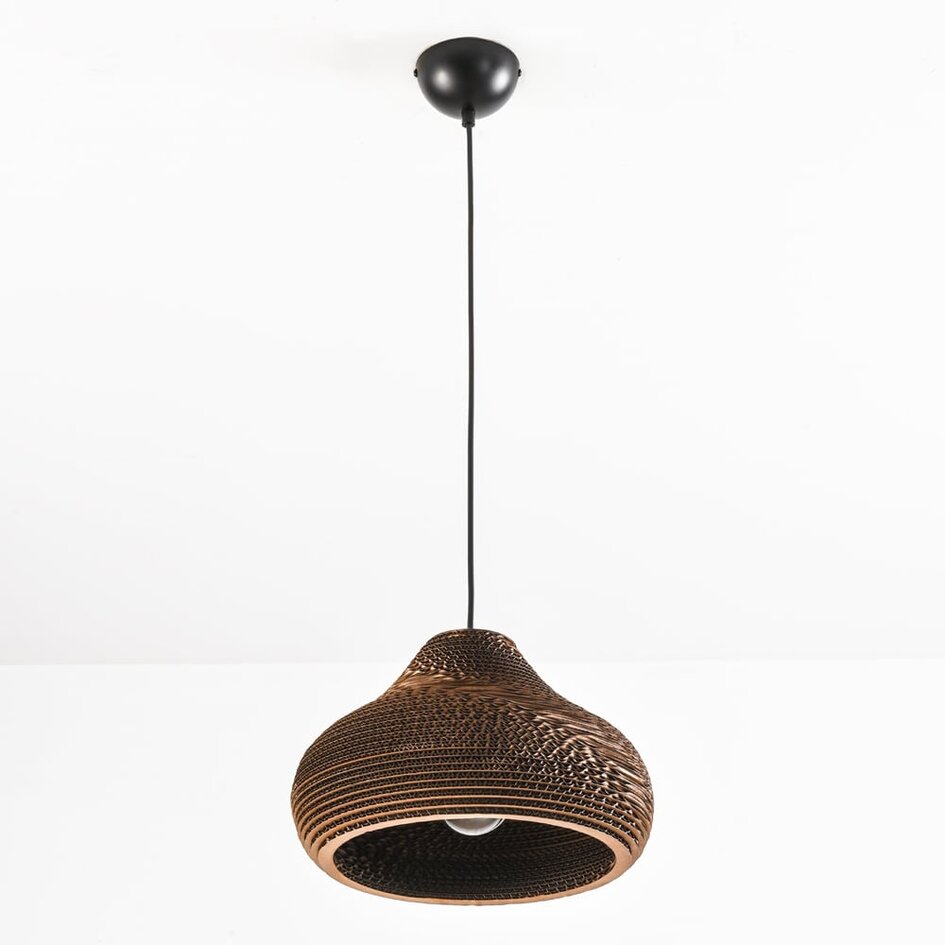 Paplampe / pendel i pap - Lena - naturbrun