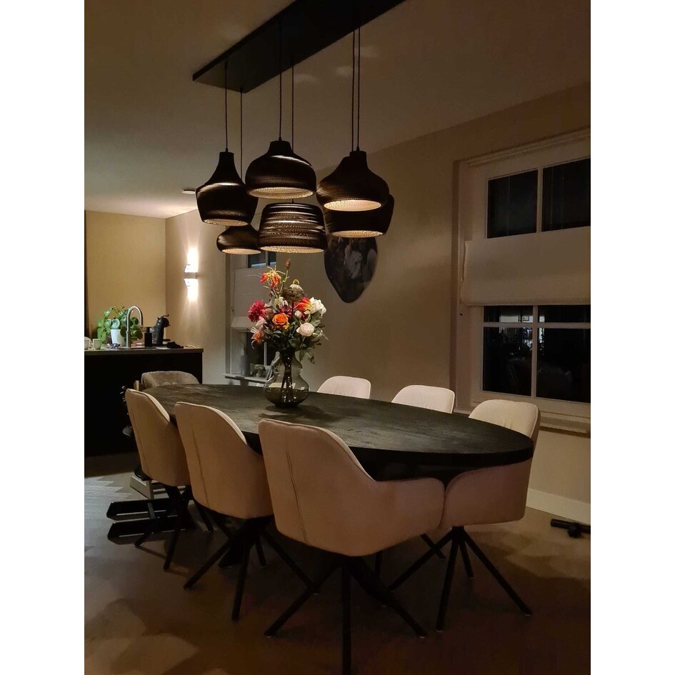 Paplampe / pendel i pap - Lena - naturbrun