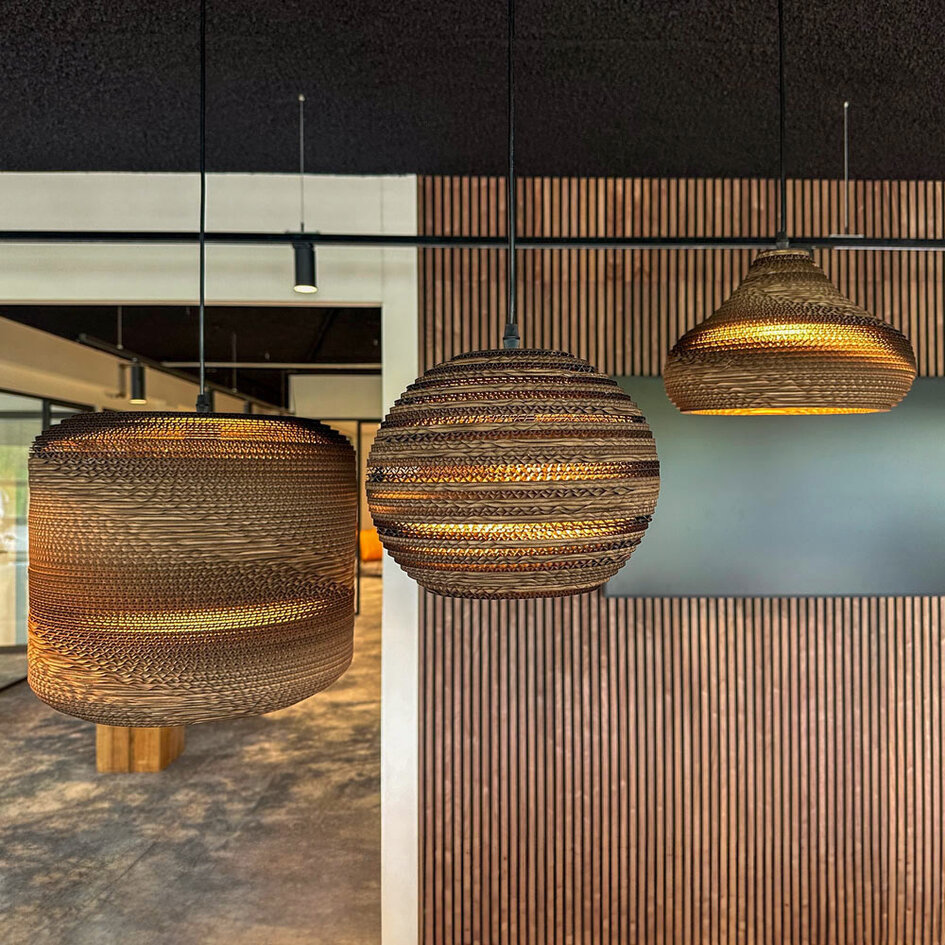 Paplampe / pendel i pap - Emily - naturbrun