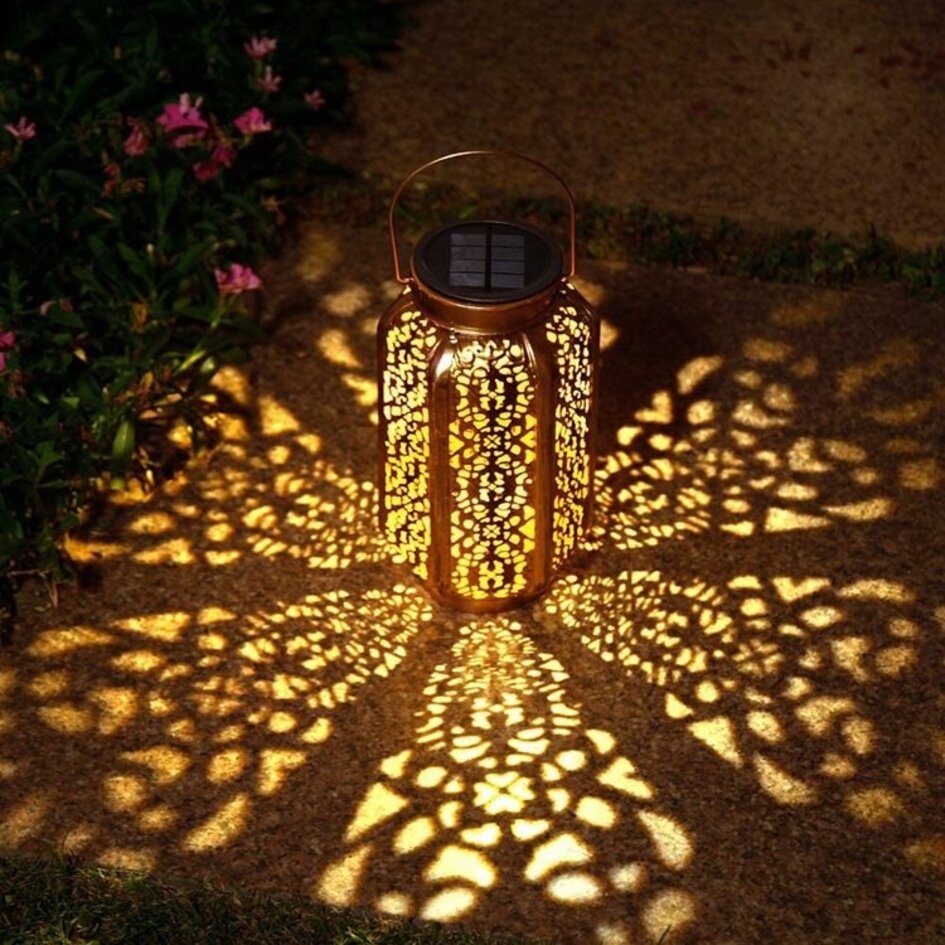 Solcelle bordlampe Devi - bronze med integreret LED