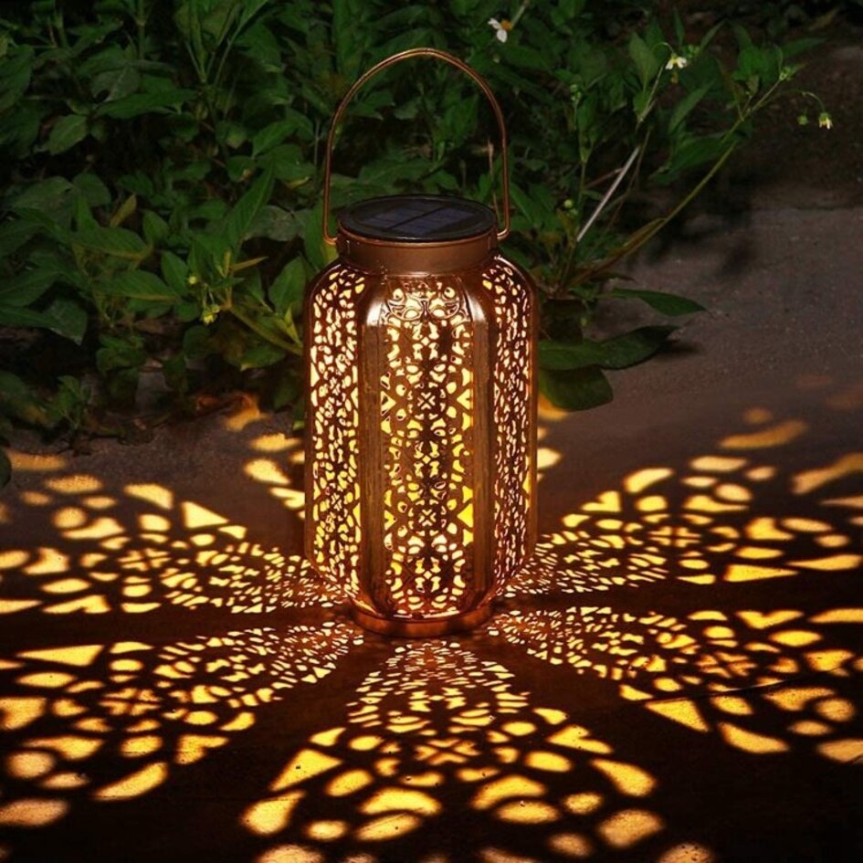 Solcelle bordlampe Devi - bronze med integreret LED