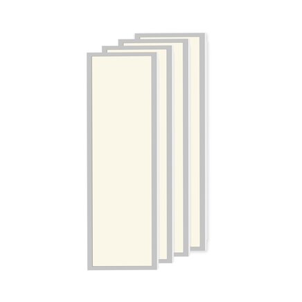Sæt med 4 LED-paneler, 30 x 120 cm, 30 W, 3000 K – 114 lm/W