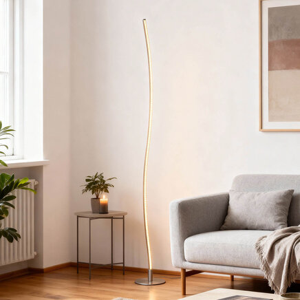 Gulvlampe Raphael med integreret LED og foddæmper