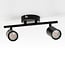 Moderne loftlampe Mitch med 2 lyskilder i sort