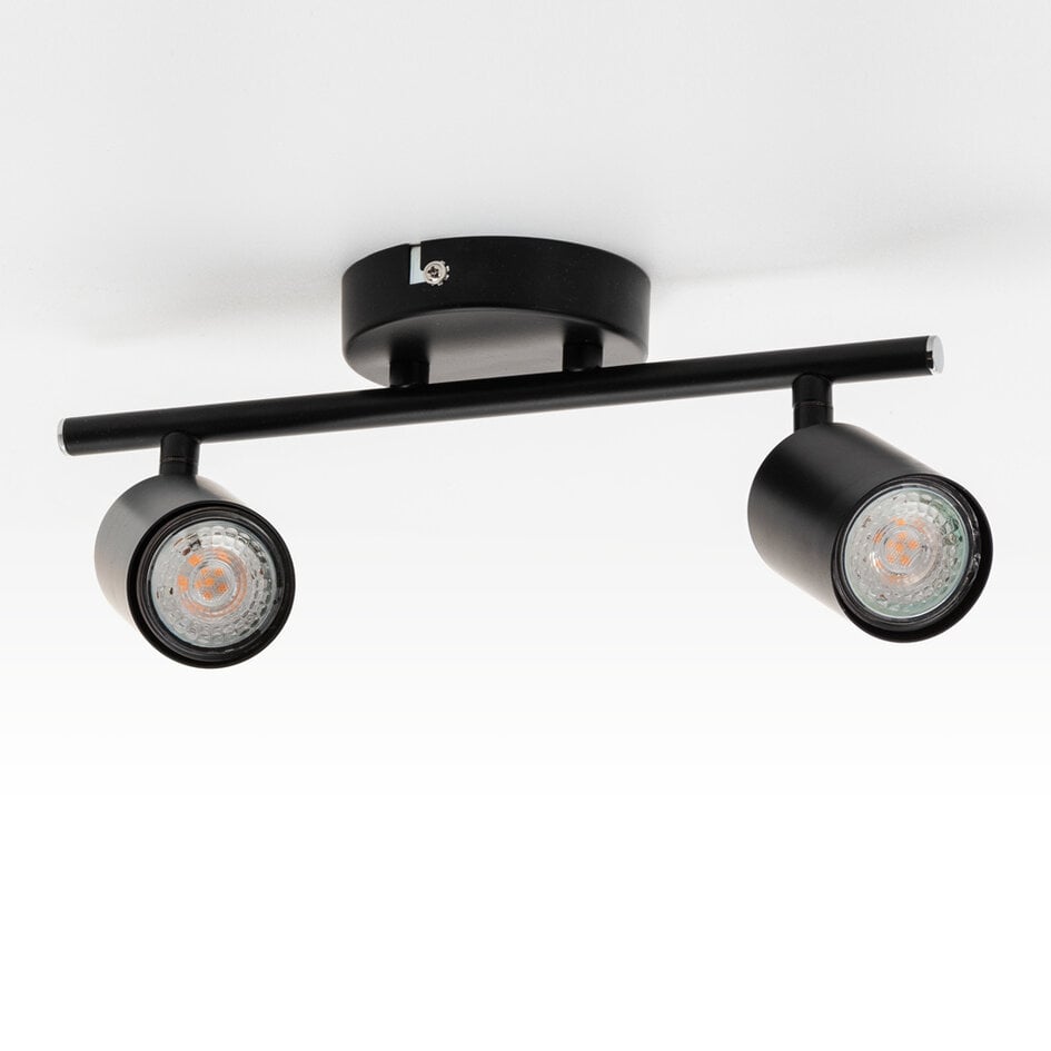 Moderne loftlampe Mitch med 2 lyskilder i sort