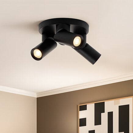 Industriel loftlampe Gil med 3 lyskilder - sort