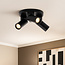Industriel loftlampe Gil med 3 lyskilder - sort