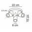 Industriel loftlampe Gil med 3 lyskilder - sort