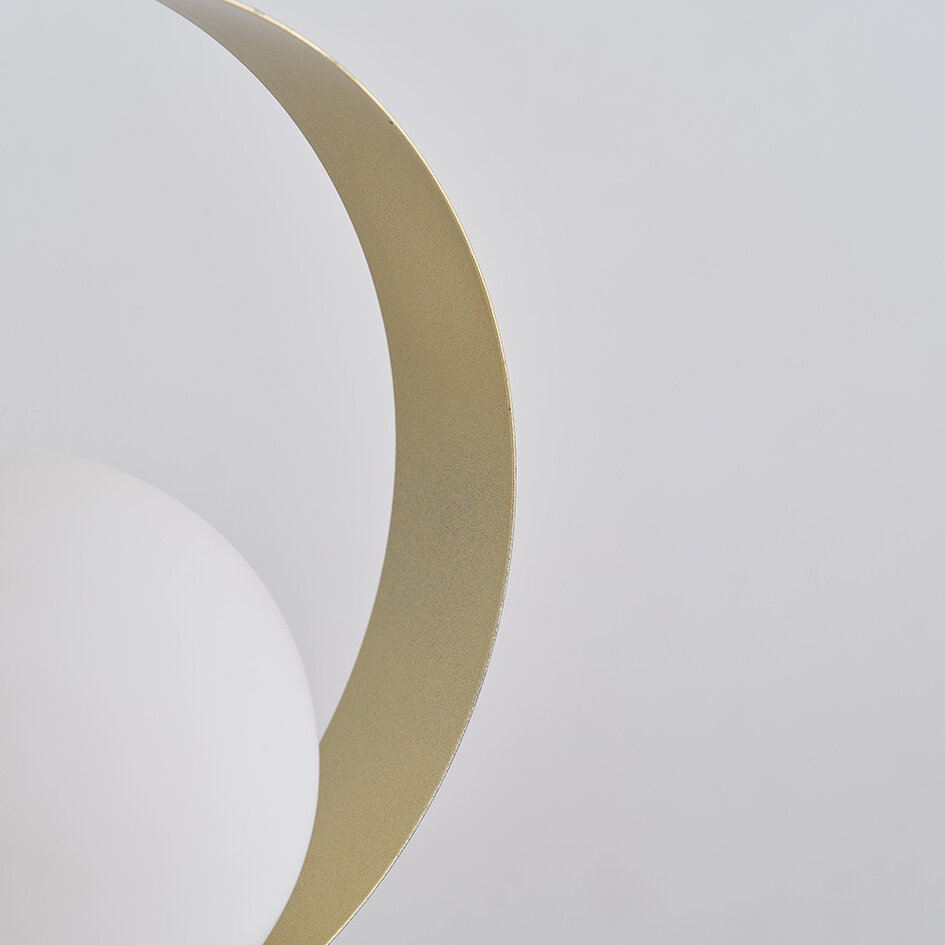 Bordlampe - Carlie - sort med bladguld