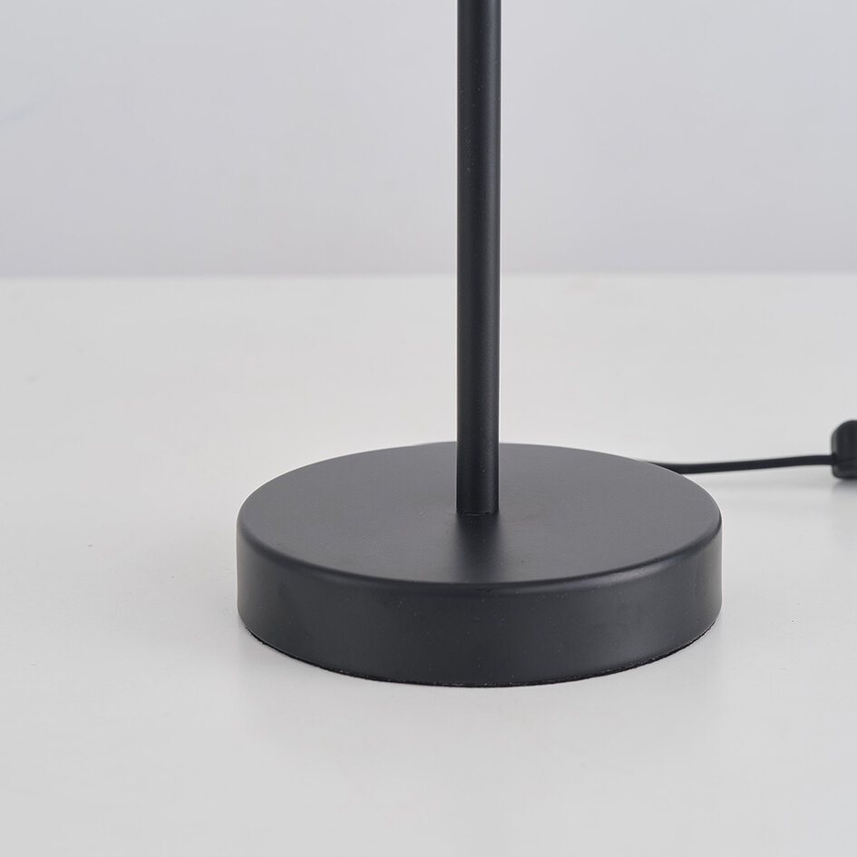 Bordlampe - Carlie - sort med bladguld