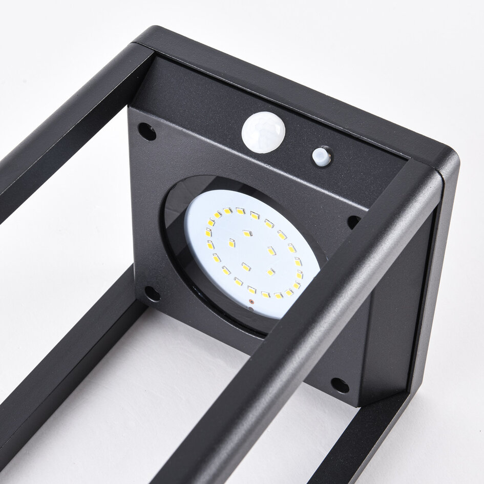 Solar bedlampe med sensor - Marcello - sort