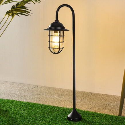 Bedlampe i fabriksstil - Dave - sort