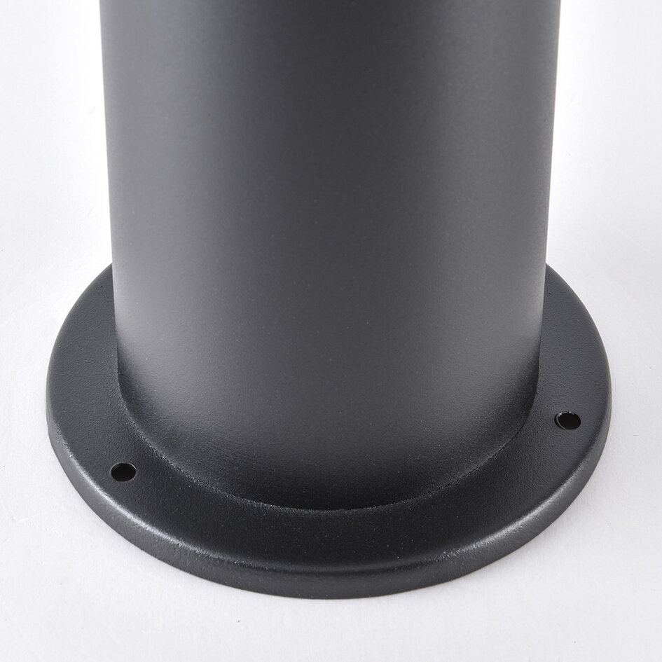 Sort stående udendørslampe Elia i rustfrit stål - 50 cm