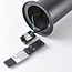 Sort stående udendørslampe Elia i rustfrit stål - 50 cm