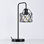 Industriel bordlampe Peru i sort metal
