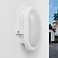 Skotlampe Ovale - hvid med integreret LED, 12 watt