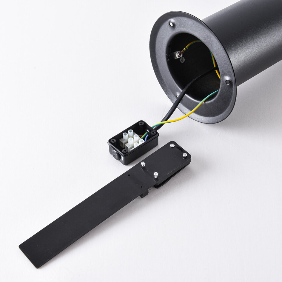 Bedlampe i rustfrit stål, 80 cm - Stella - sort