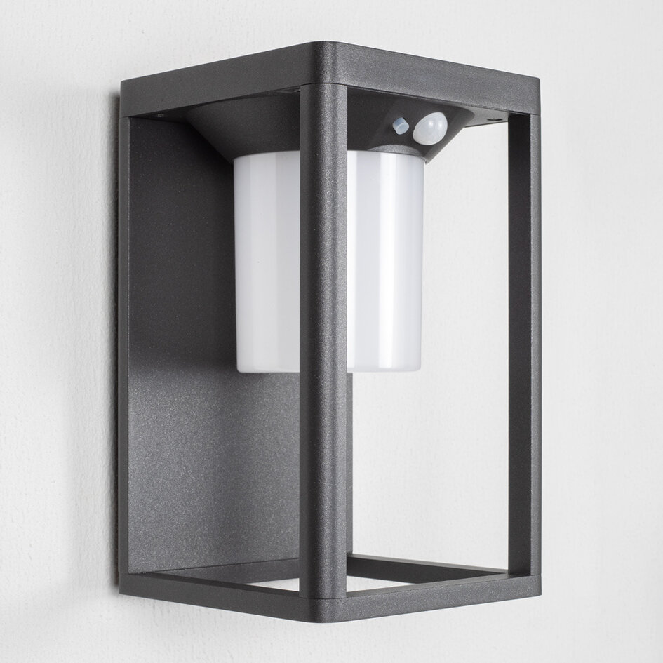 Væghængt solcellelampe med sensor - Bianca - sort