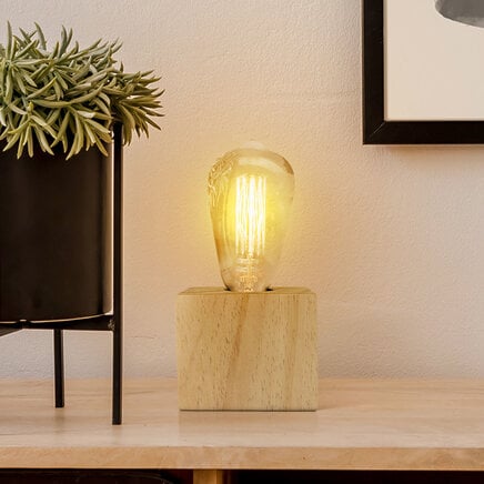 Bordlampe Aspen - åbent design med træfod