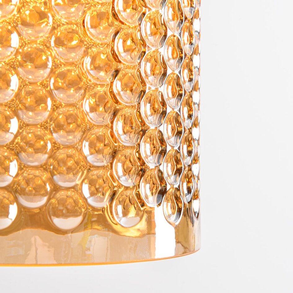 Glaspendel med ravfarvet glas, 1 x E27 - Lana - Variant 2