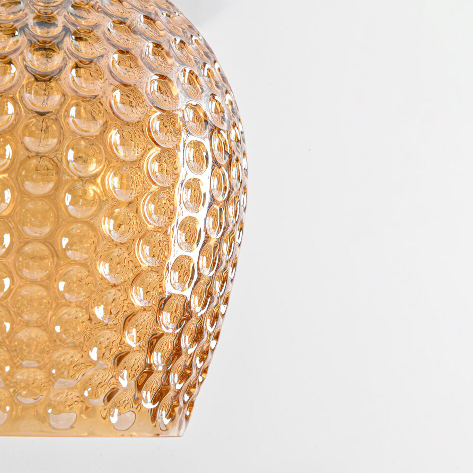 Glaspendel med ravfarvet glas, 1 x E27 - Lana - Variant 1