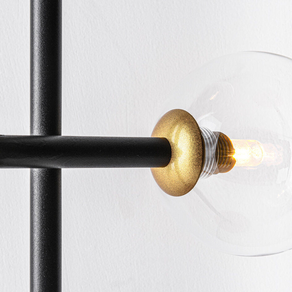 Bordlampe med 2 transparente glaskugler - Chase