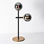 Bordlampe Chase, 2 lyskilder - røgfarvet glas med spejleffekt
