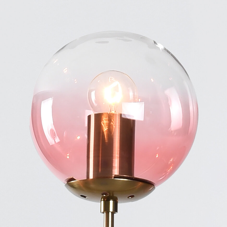 Langbordspendel - Hepta - guld med glaskugler i flere farvevarianter